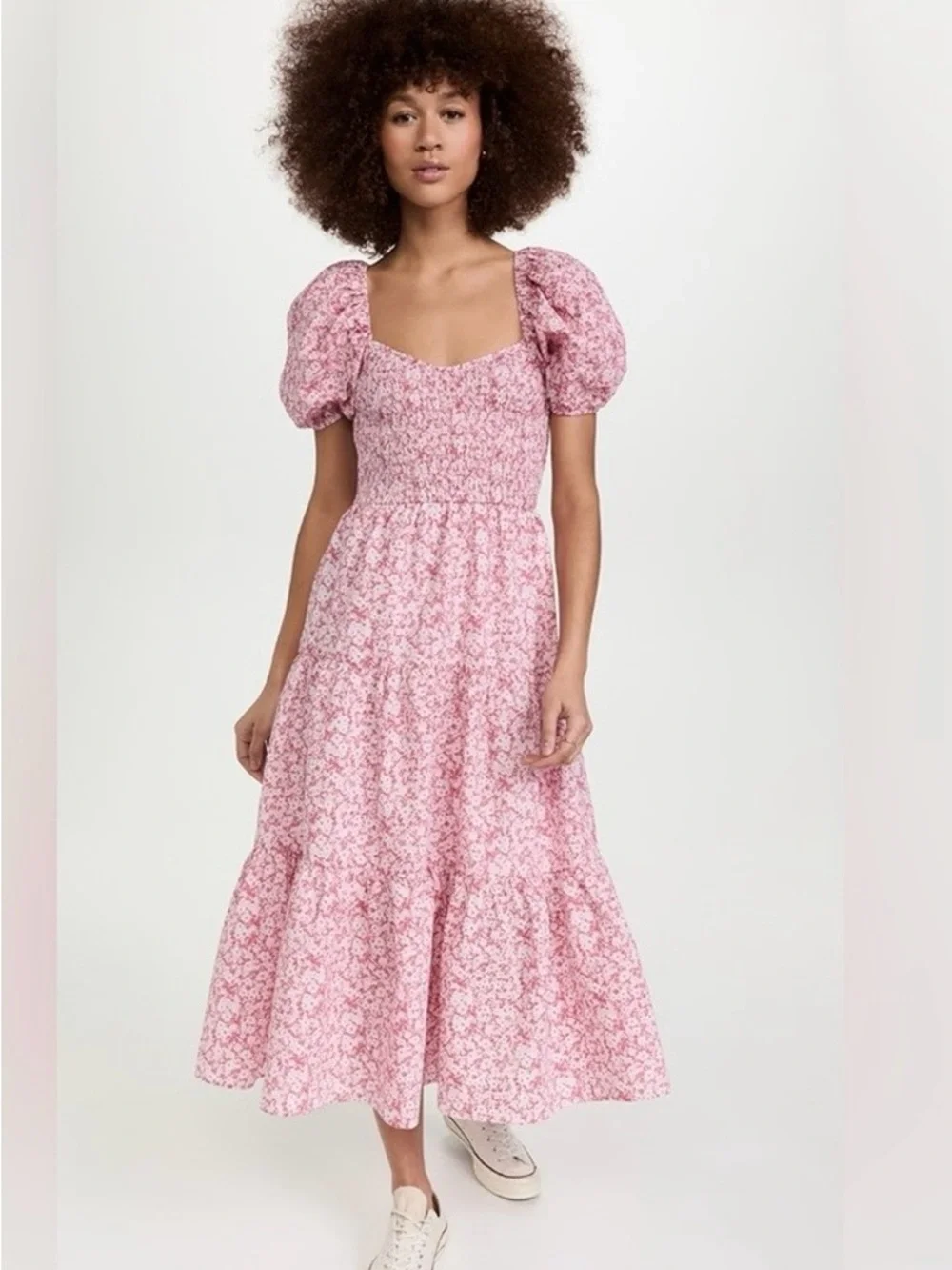 Moon River Maxi Smocked Prairie Dress - Picture 2 of 8